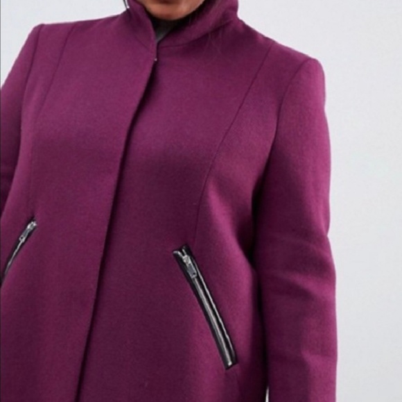 ASOS Curve Jackets & Blazers - ASOS curve. Beautiful purple funnel neck jacket.